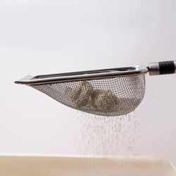 premium stainless steel pet waste scoop with durable aluminum handle