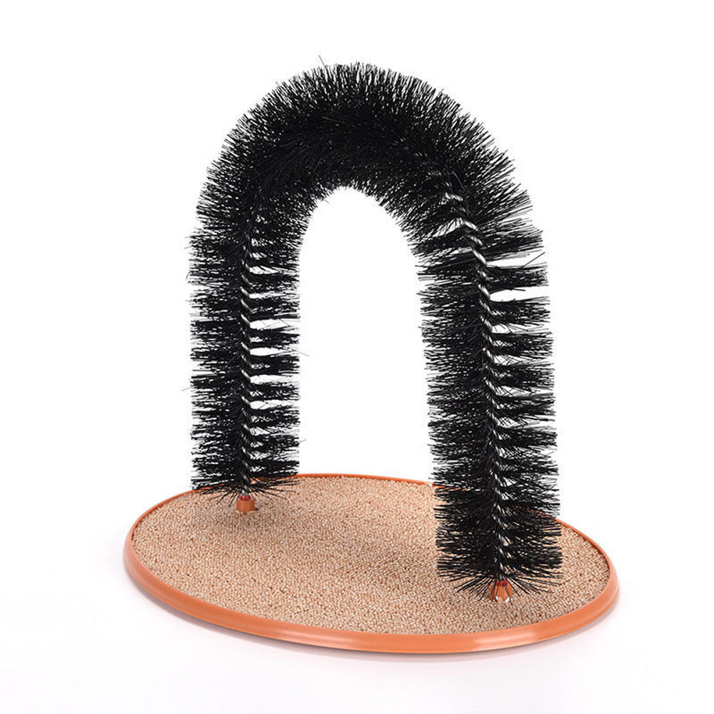 Interactive Cat Massage Grooming Arch Toy With Scratching Pad 2