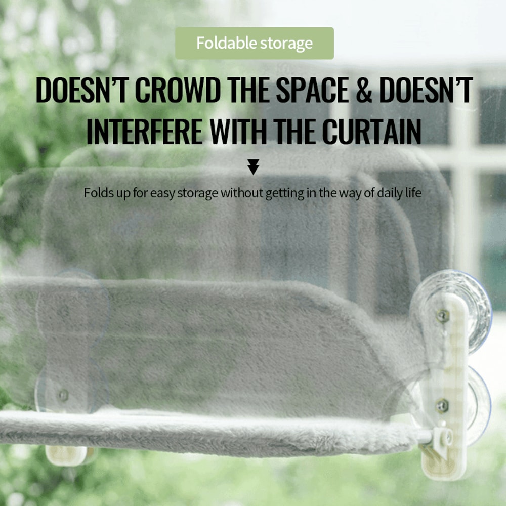 Foldable Cat Hammock Hanging Cat Bed House For Window Glass Balcony Or Indoor Use Gift For Cat Love 2