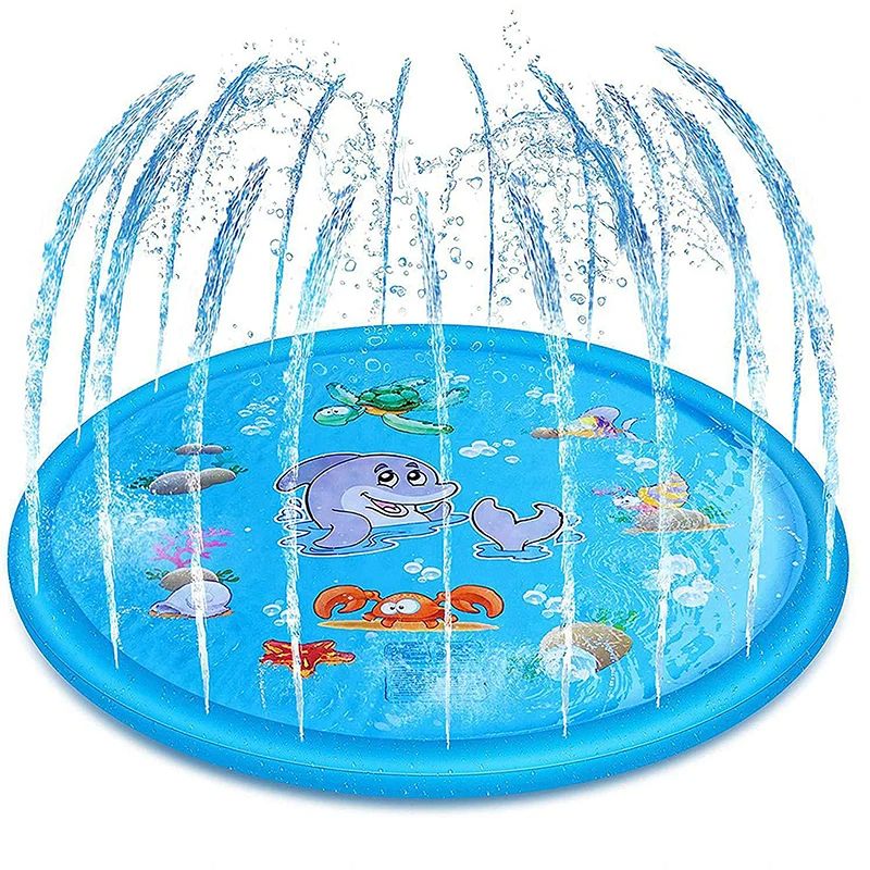 Summer Pet Swimming Pool Inflatable Water Sprinkler Pad Play Cooling Mat For Dogs 10