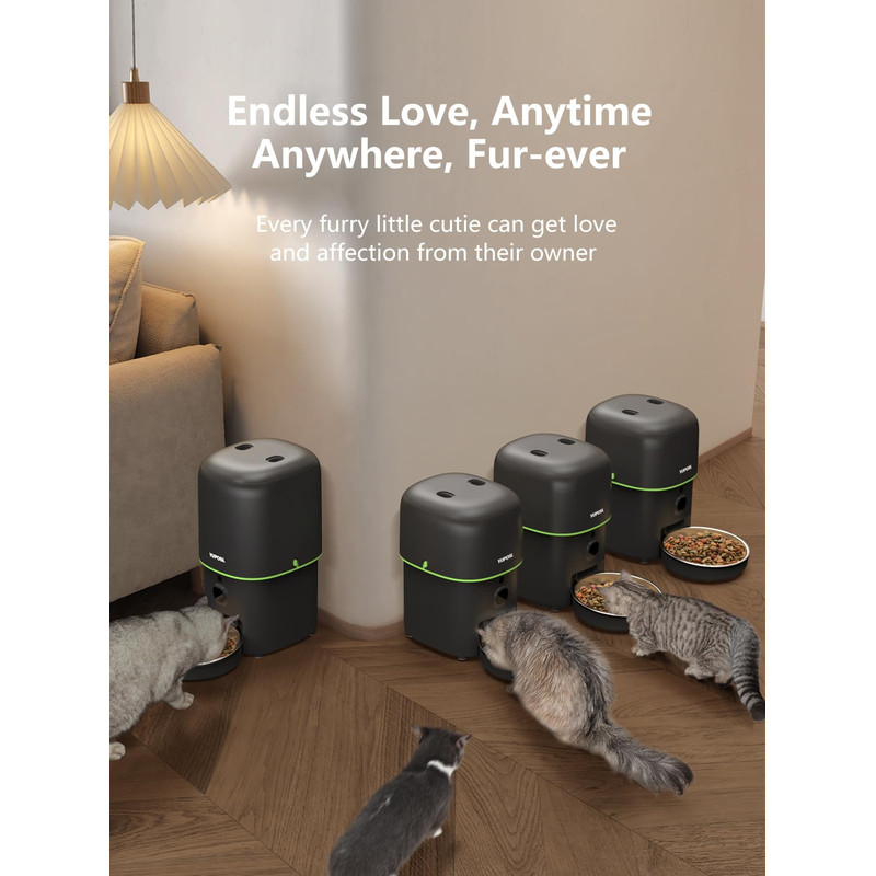 WiFi Automatic Cat Feeder With Camera Smart Pet Food Kibble Dispenser Auto Feeder For Cat  Dog 5