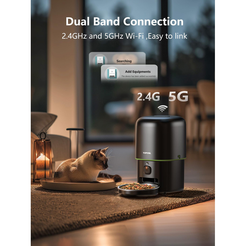 WiFi Automatic Cat Feeder With Camera Smart Pet Food Kibble Dispenser Auto Feeder For Cat  Dog 6