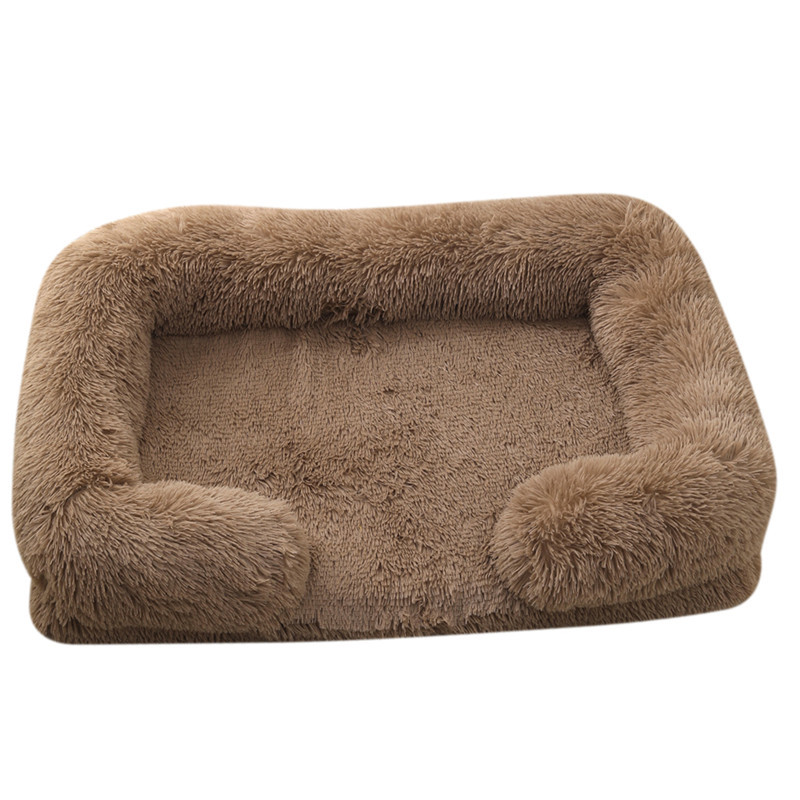 Dog Plush Pet Bed With Winter Thickened Pad And Removable Sleeping Sofa Pad 14