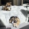Plush Cat Bed with Tunnel for Indoor Cats, Multifunctional Cat Tunnel Bed with Peephole