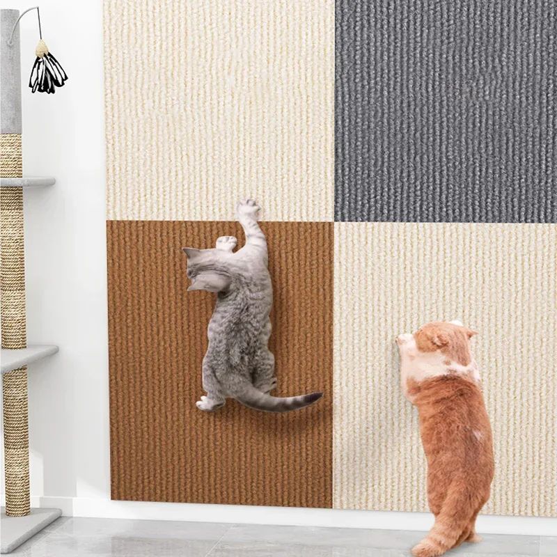 Cats Scratch Board Wall Protector Anti Cat Scratch Sofa Pad With SelfAdhesive Carpet DIY Claw Guard 0
