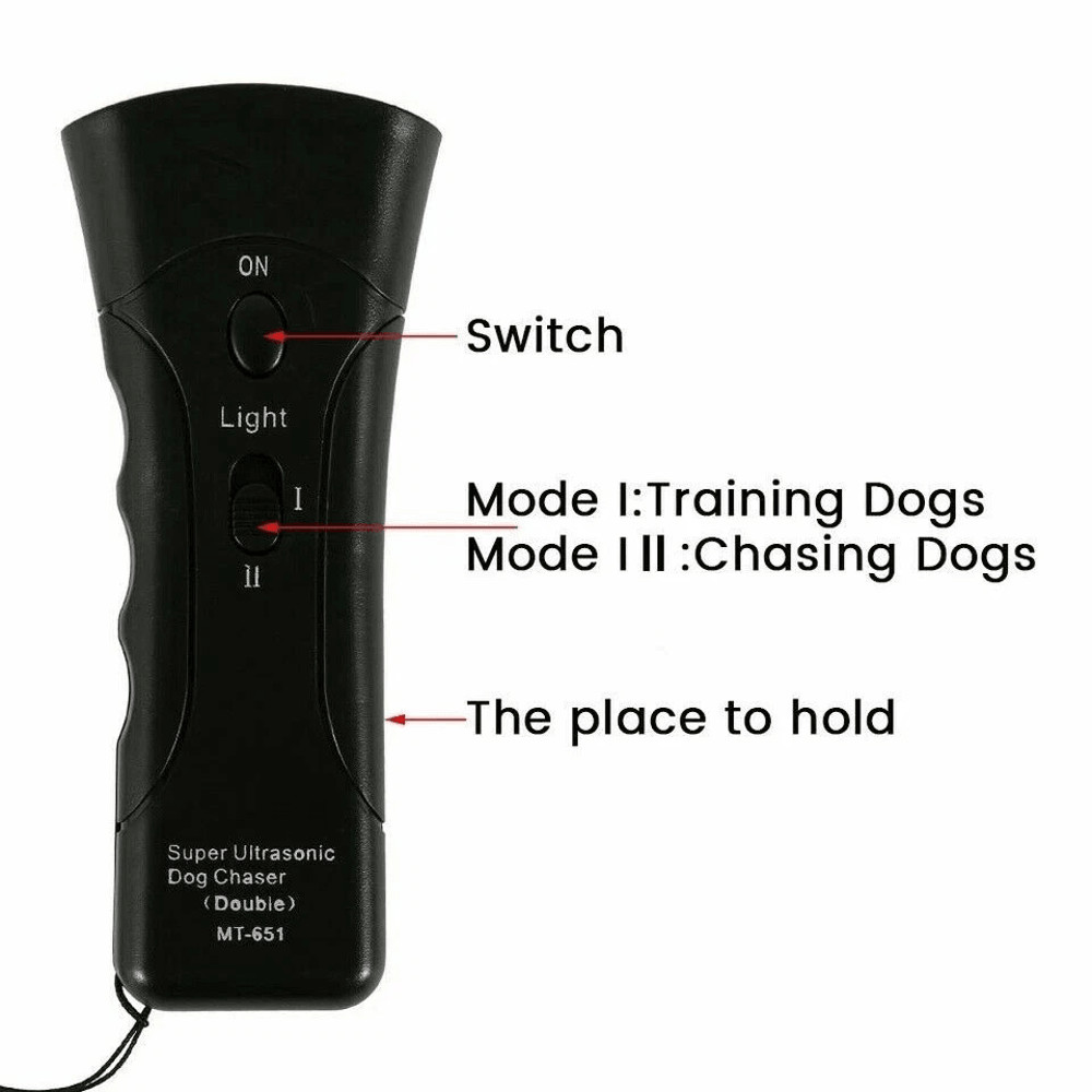 Ultrasonic Anti Dog Barking Trainer With LED Light Gentle Pet Chaser By Petgentle Sonics 1