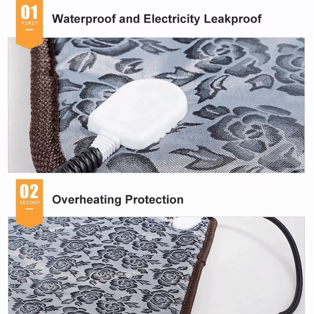 Pet Heating Pad Adjustable AntiBite Steel Cord Waterproof Cat Dog House Mat Heated Bed For Indoor U 3