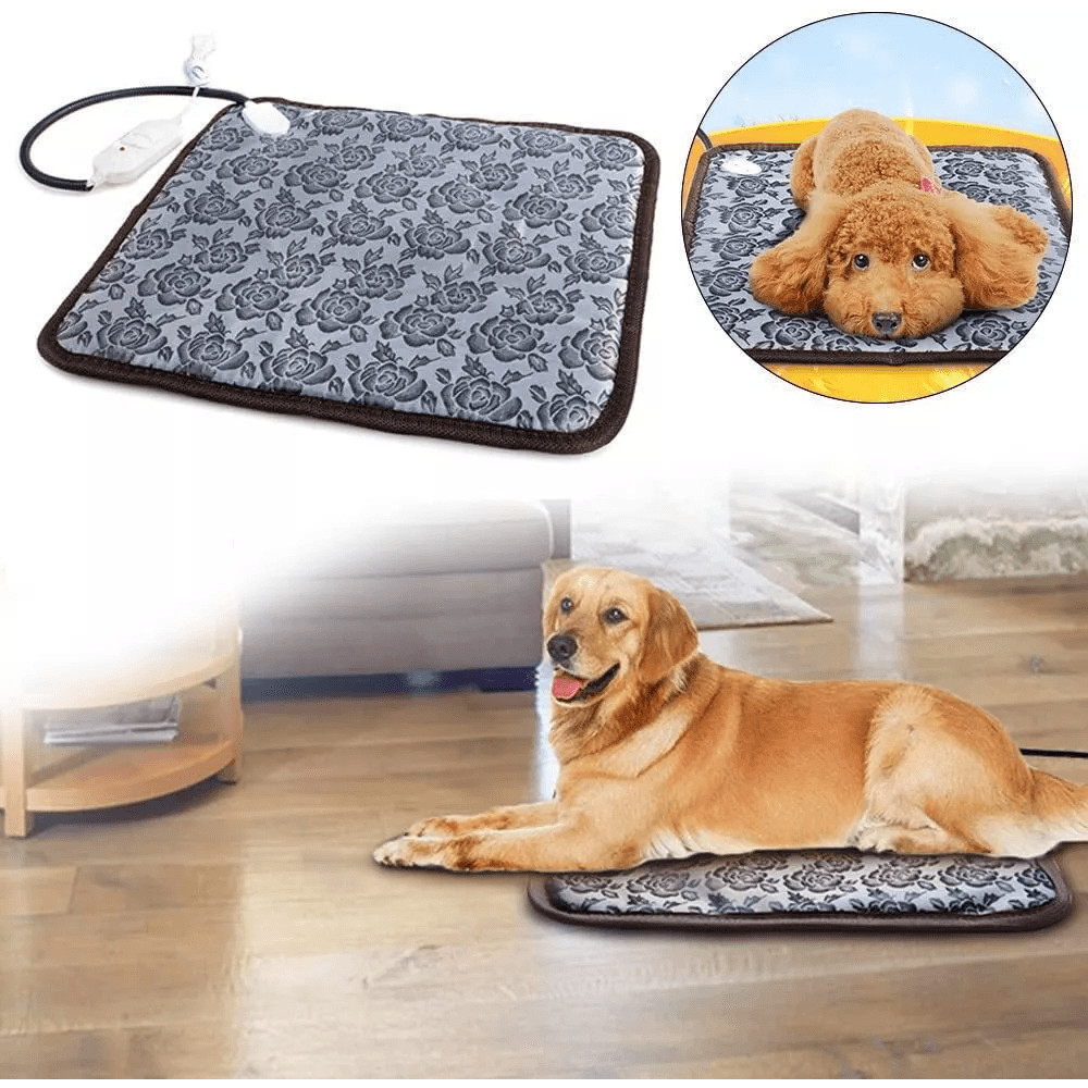 Pet Heating Pad Adjustable AntiBite Steel Cord Waterproof Cat Dog House Mat Heated Bed For Indoor U 0