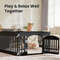 Dog Playpen Safe  Secure IndoorOutdoor Pet Fence Folding  Portable Play Yard For Small To Medium Do 4