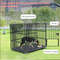 Heavy Duty Dog Crate with 4 Lockable Wheels & Removable Tray – 3 Doors Metal Pet Kennels Cage Playpen for Powerful Dogs