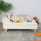 Elevated Pet Bed Solid Wood Leg Dog Cat Sofa For Indoor Comfort L Shape Plush Couch Lounge With So 1