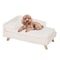 Elevated Pet Bed Solid Wood Leg Dog Cat Sofa For Indoor Comfort L Shape Plush Couch Lounge With So 5