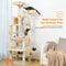 Indoor Cat Tower Large Cat Tree With Sisal Scratching Posts Spacious Hammock Padded Perches And Mul 2