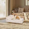 Elevated Pet Bed with Cushion Mattress & Sturdy Wood Legs, Waterproof Cozy Nordic Pet Stool for Small Dogs & Kittens
