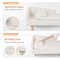 Elevated Pet Bed with Cushion Mattress & Sturdy Wood Legs, Waterproof Cozy Nordic Pet Stool for Small Dogs & Kittens