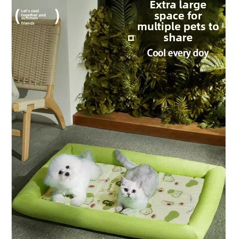 Cooling Puppy Bed Summer Dog Supplies Mat Pet Beds For Small Breeds Sofa Blanket Baskets For Fluffy 1