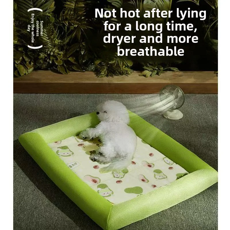 Cooling Puppy Bed Summer Dog Supplies Mat Pet Beds For Small Breeds Sofa Blanket Baskets For Fluffy 2