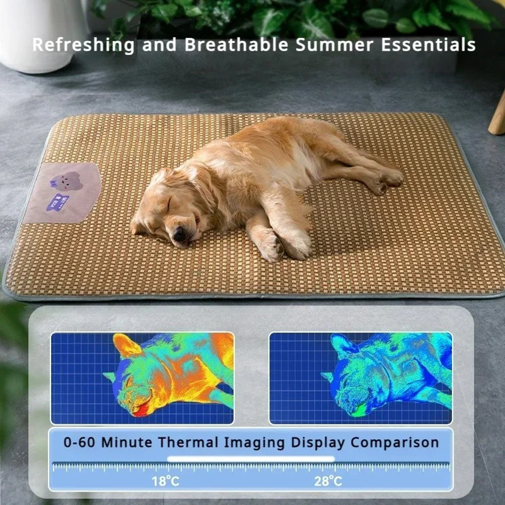 Cooling Mat for Dogs, Summer Cooling Pet Bed, Puppy Basket Bedding, Cats Accessories Cushion, Portable Kennel Accessory