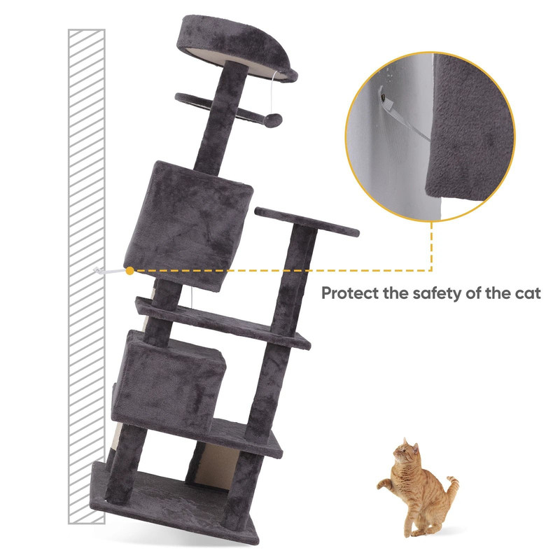 Sturdy Cat Tree Tower Activity Center Large Playing House Condo For Rest Climbing Scratching Cats F 4