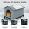 Waterproof Outdoor Cat House Feral Cat Shelter With Cold Resistance 1