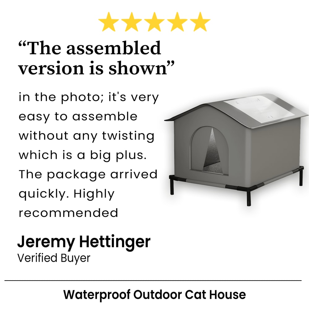Waterproof Outdoor Cat House Feral Cat Shelter With Cold Resistance 5