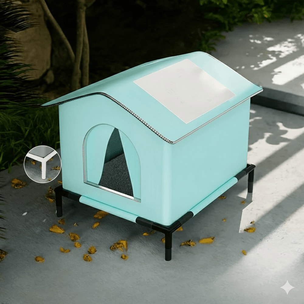 Waterproof Outdoor Cat House Feral Cat Shelter With Cold Resistance 10