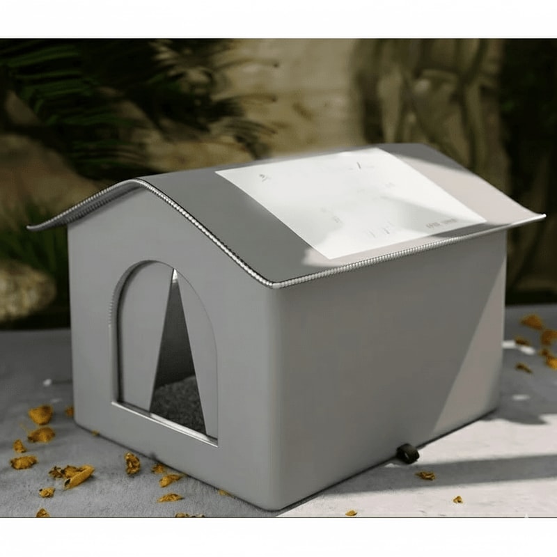 Waterproof Outdoor Cat House Feral Cat Shelter With Cold Resistance 11