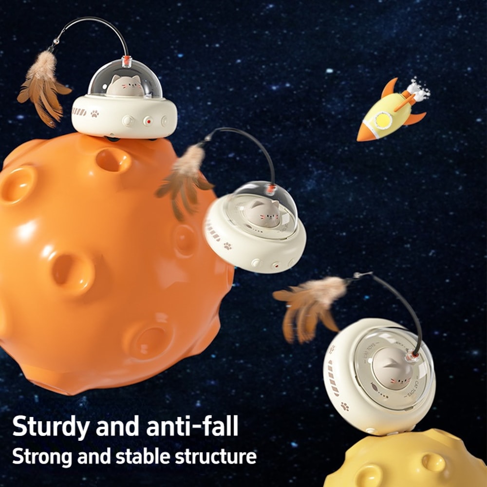 Smart Teaser Cat Toy Electric UFO Cat Teaser Stick With Bell Training Pet Toys Interactive Cat Supp 3