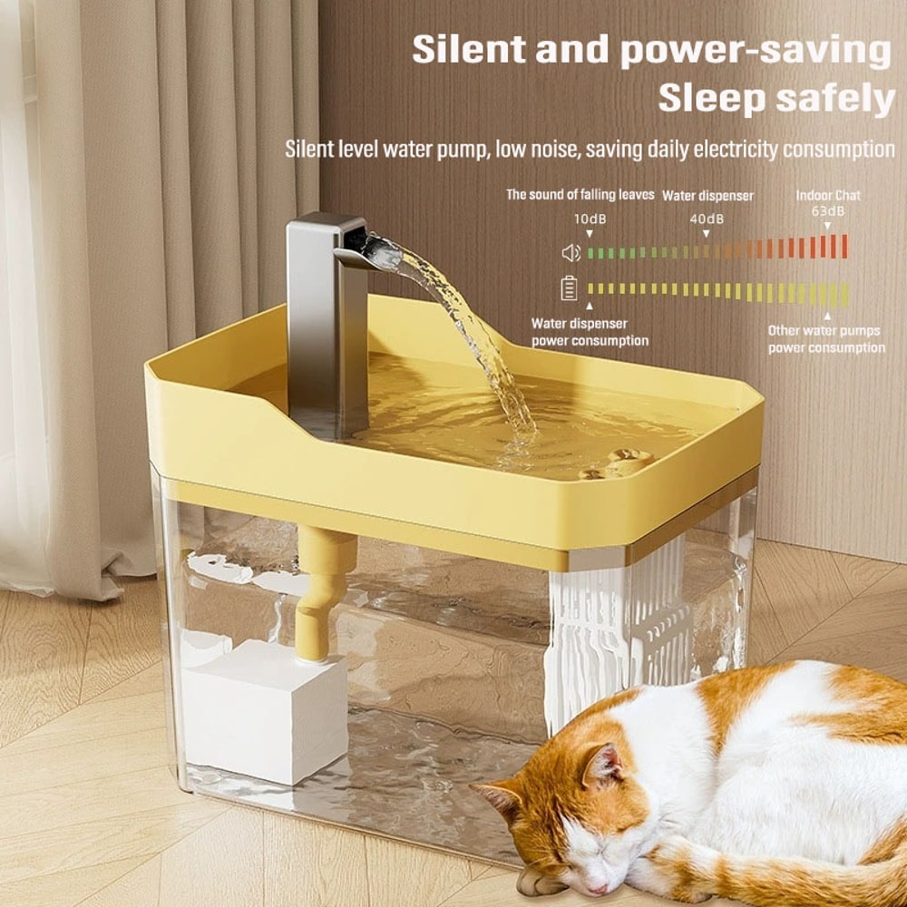Cat Water Fountain Automatic Water Dispenser Quiet Pet Drinker Live Circulation Filter Cat Small Pe 3