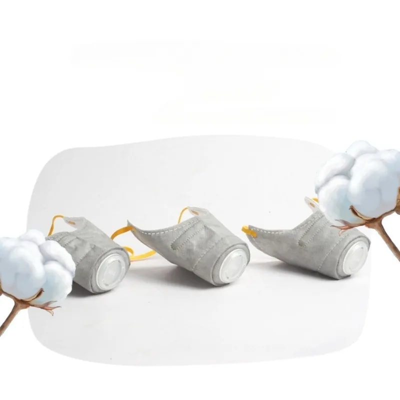 Antifog Haze Pet Dog Mask Outdoor Gray 4 Layers Mouth Cover Mask Anti Dust Gas Pollution Filter Dog