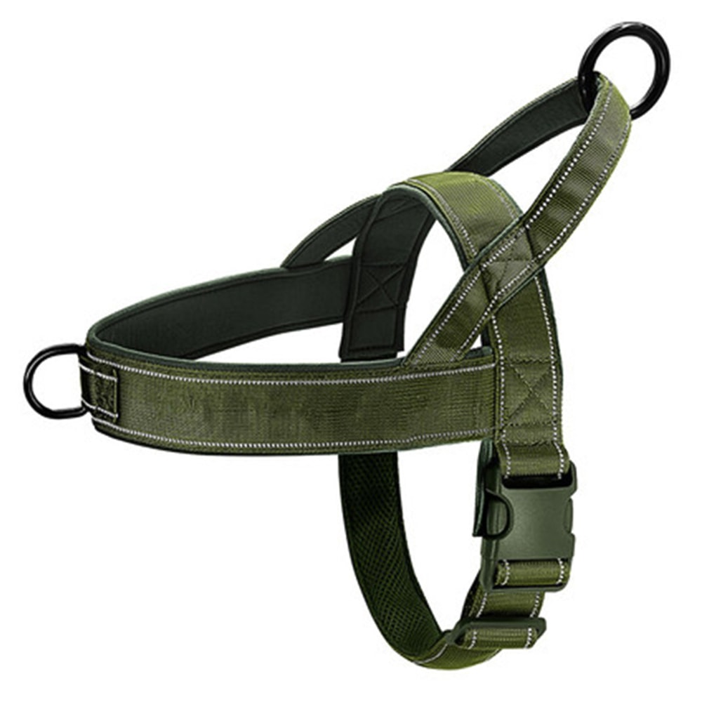 Tactical Anti Pull Dog Harness Nylon Adjustable Training Vest For Large Dogs Outdoor Reflective Des 5