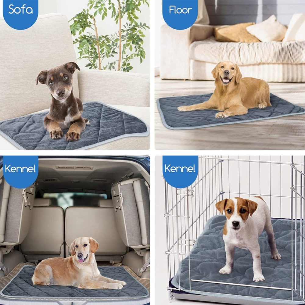 Self Heating Pet Pad Extra Warm Thermal Dog Crate Pad Washable Anti Slip Kennel Mat Pet Supplies Fo 3