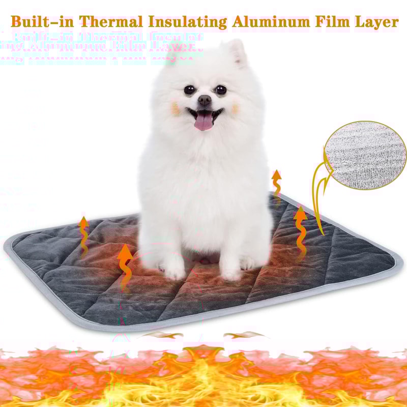 Self Heating Pet Pad Extra Warm Thermal Dog Crate Pad Washable Anti Slip Kennel Mat Pet Supplies Fo 0