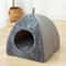 New Triangular Enclosed Cat House Warm Plush Pet Bed For Deep Sleep Cozy Shelter For Cats And Small 0