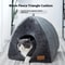 New Triangular Enclosed Cat House Warm Plush Pet Bed For Deep Sleep Cozy Shelter For Cats And Small 3