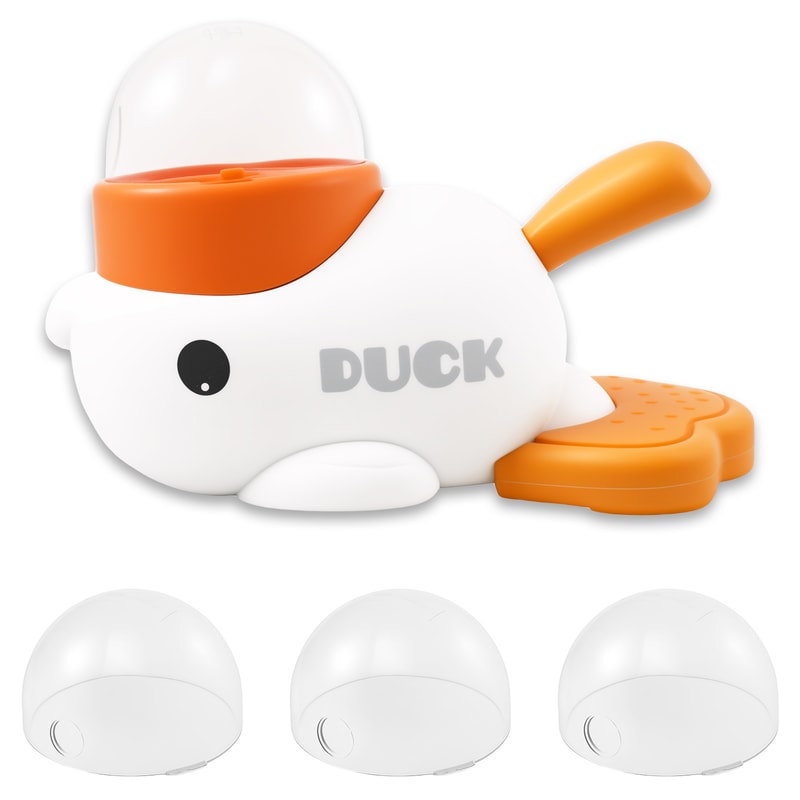 Interactive Duck Shaped Dog Slow Feeder Washable Food Outlet Size Automatic Dog Feeder Toy For Pets 6