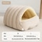 Winter Warm Enclosed House Cat Bed Thermal Plush Cat Bed With Removable Washable Cover For Cats And 6