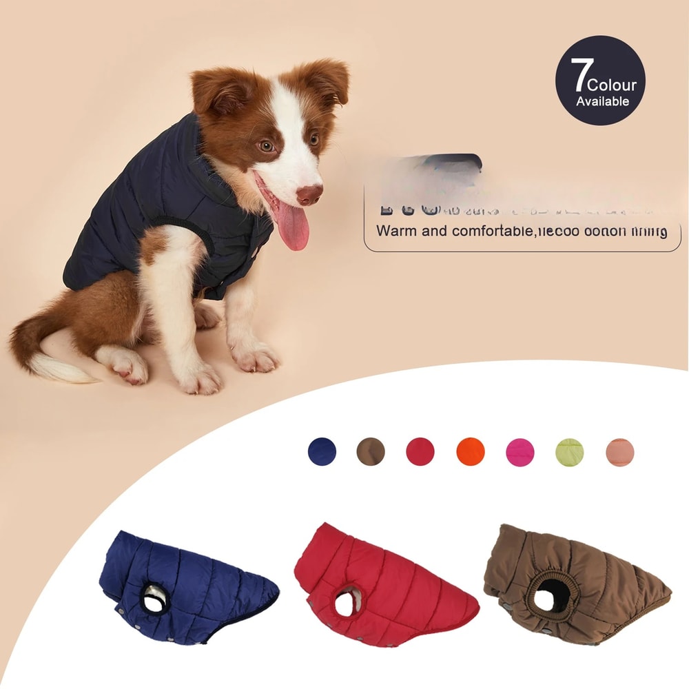 French Bulldog Puppy Clothing Coat, Dog Clothes Outdoor Cold Proof Warm, Fleece Cotton Lined Dog Jacket