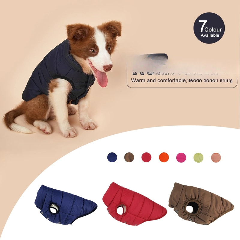 French Bulldog Puppy Clothing Coat, Dog Clothes Outdoor Cold Proof Warm, Fleece Cotton Lined Dog Jacket