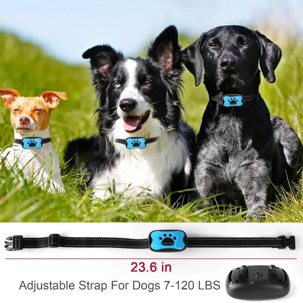 USB Rechargeable Dog Training Collar Pet Anti Barking Device Ultrasonic Stop Barking Vibration Anti 3