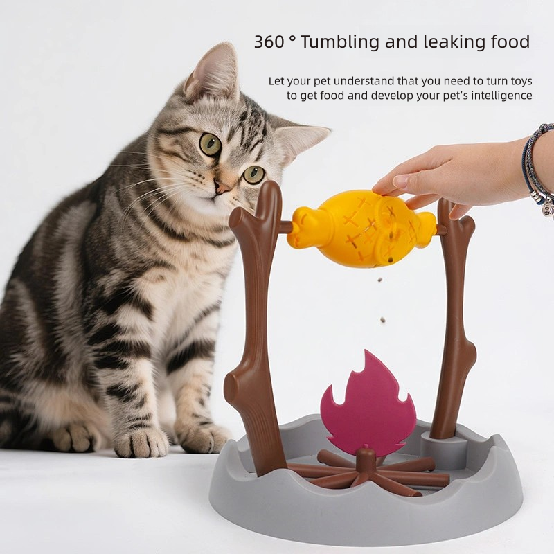 Cat and Dog Toys, Educational Roasted Chicken Leg Slow-Moving Feeder