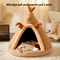 Cat House Enclosed For Winter Dismantlable Warm Nest For Cats Four Seasons Cozy Christmas Bed 2