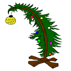 christmas tree svg, tree clipart, curvy christmas tree svg, merry christmas svg, holidays svg, digital download