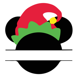 mickey mouse elf hat split svg, disney christmas svg, disney mickey svg, mickey mouse head svg, digital download