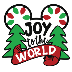 mickey mouse joy to the world svg, disney christmas svg, christmas tree svg, disney mickey svg, mickey head svg