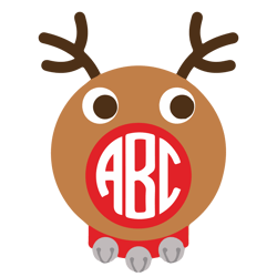reindeer monogram svg, reindeer face svg, christmas reindeer svg, christmas svg, xmas svg, digital download