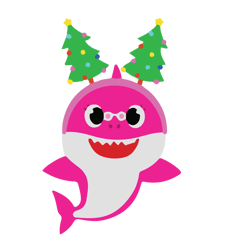 baby shark christmas tree svg, baby shark christmas svg, cute christmas shark svg, shark christmas svg, digital download
