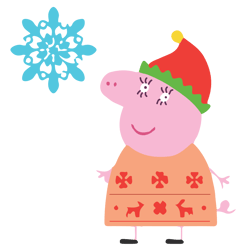 peppa pig christmas svg, peppa pig family svg, peppa pig cartoon svg, peppa pig holidays svg, digital download