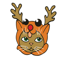 cat reindeer svg, christmas cat svg, christmas cat clipart, cat face svg, cat holidays svg, christmas svg