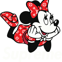 minnie mouse supreme svg, disney mickey svg, fashion brand svg, supreme logo svg, fashion mickey svg, digital download